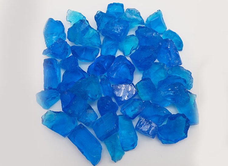 Blue Recycled Glass Chippings