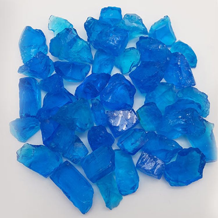 Blue Recycled Glass Chippings