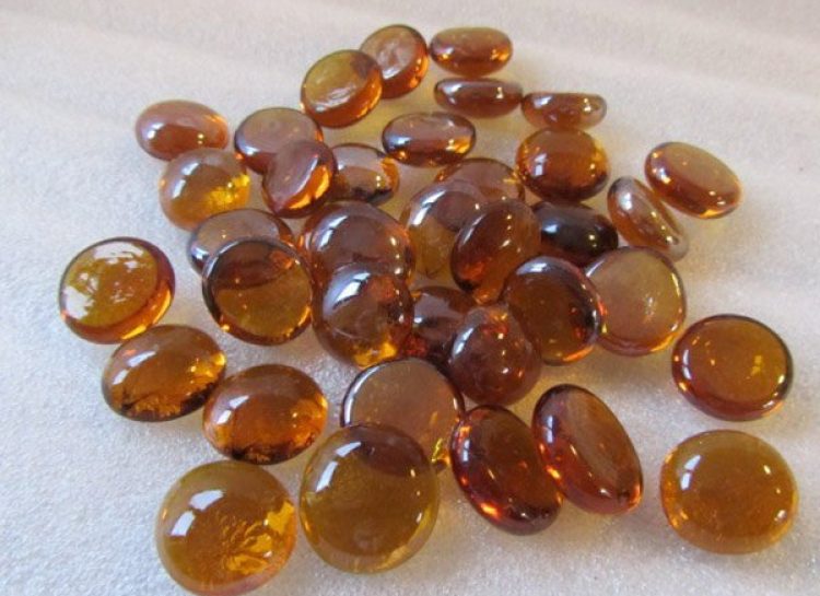 Amber Glass Beads