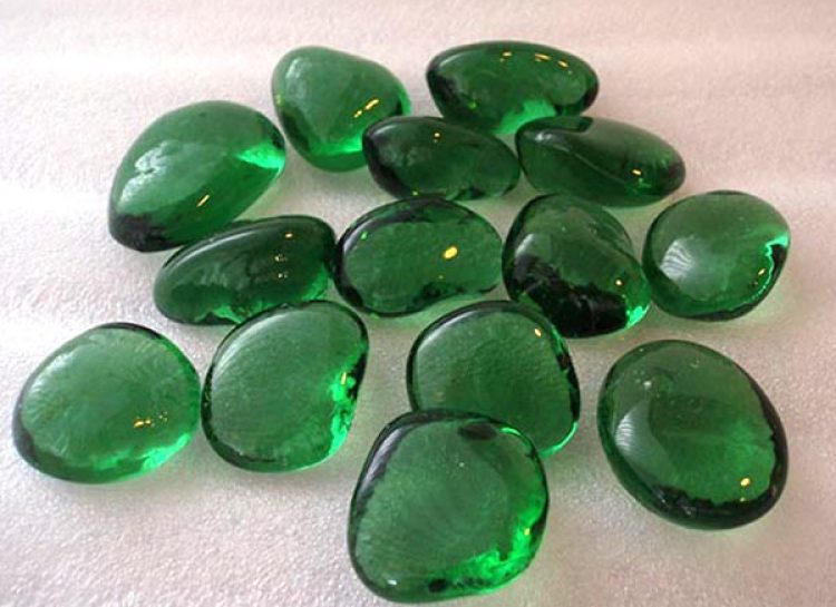 Bottle Green Glass Pebbles