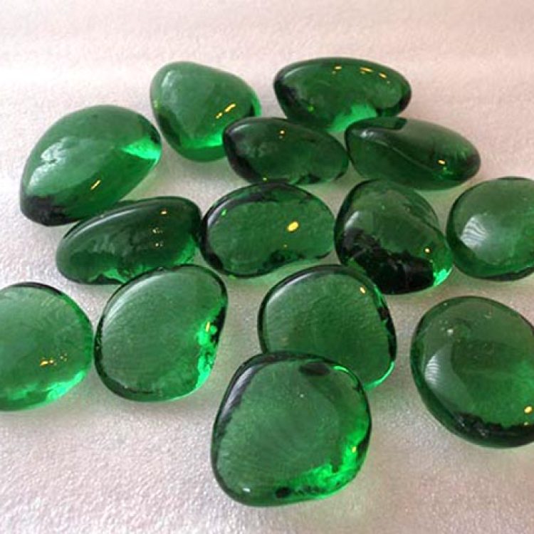 Bottle Green Glass Pebbles