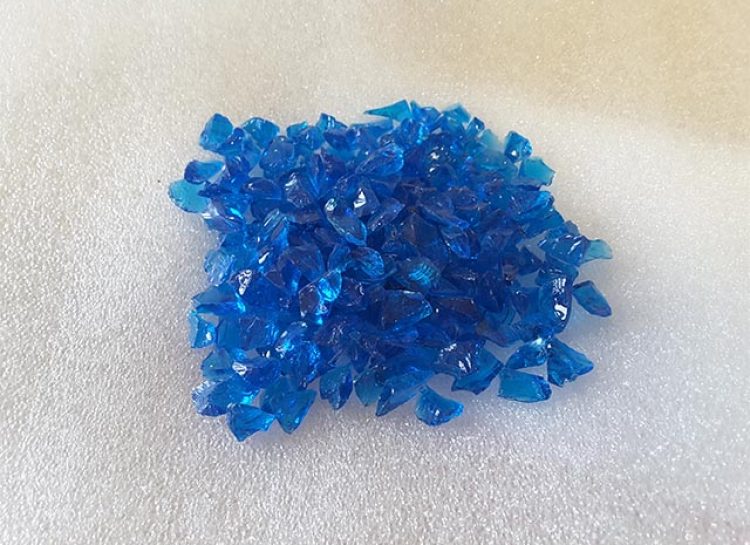 Electric Blue Recycled Glass