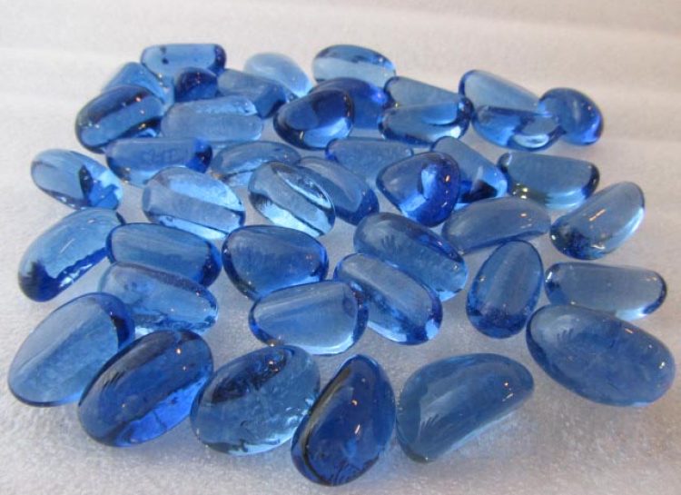 Everton Blue Glass Pebbles