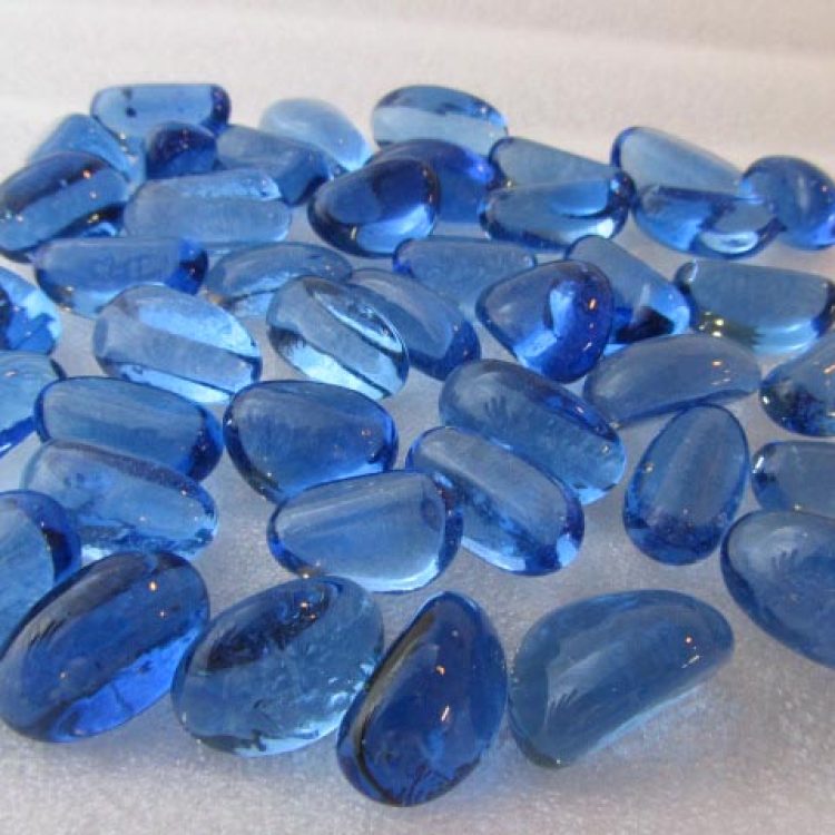 Everton Blue Glass Pebbles