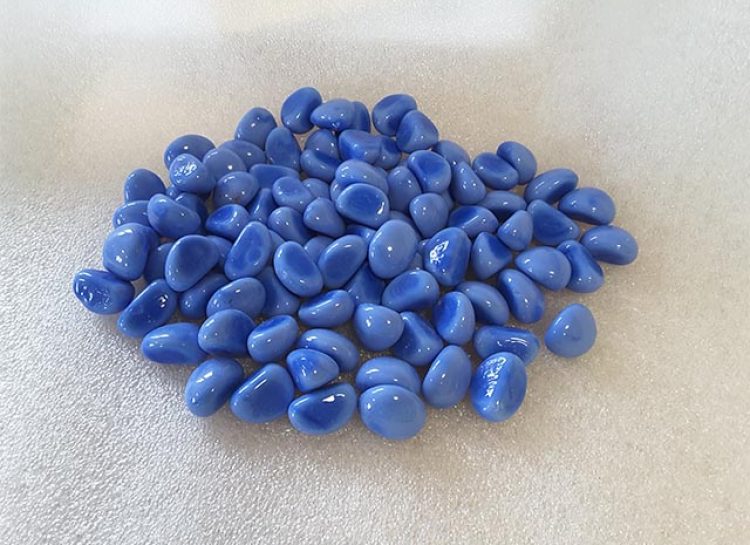 Cornflower Blue Porcelain Pebbles