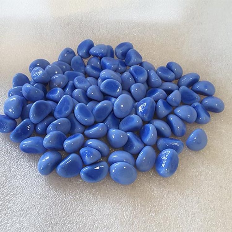 Cornflower Blue Porcelain Pebbles