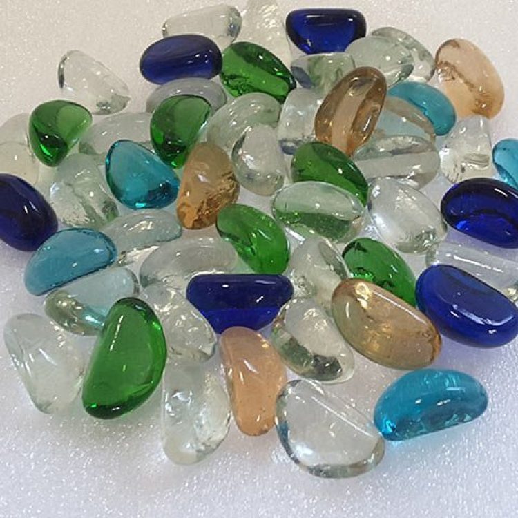 Mixed Glass Pebbles