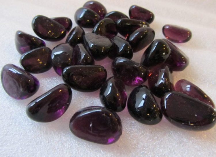 Purple Glass Pebbles