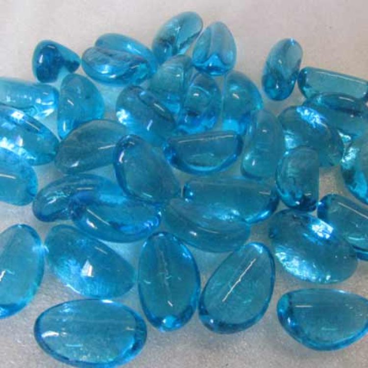 Turquoise Glass Pebbles